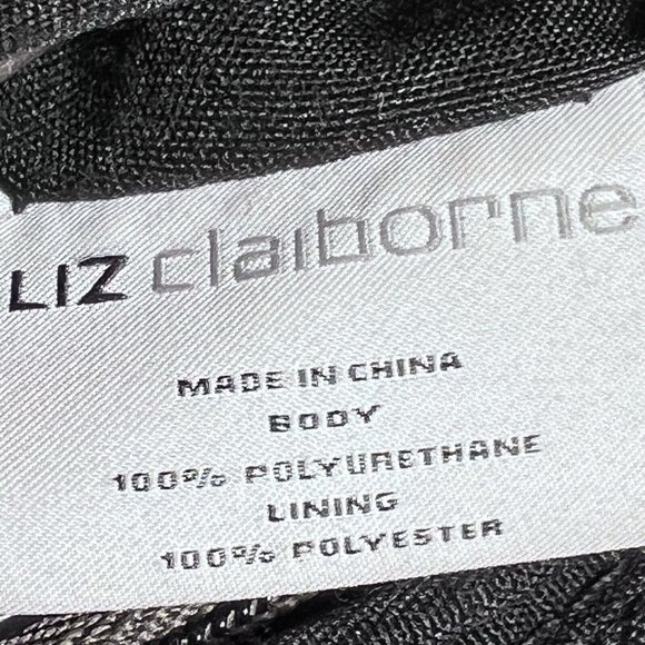 Liz Claiborne Kelsey Handbag Purse Mini Tote 7.5" Black & Grey Vegan Leather - Picture 16 of 16